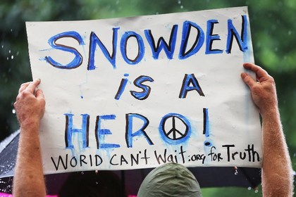 Акция поддержки Эдварда Сноудена в США
