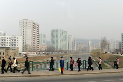 Полицейский на улице в Пхеньяне