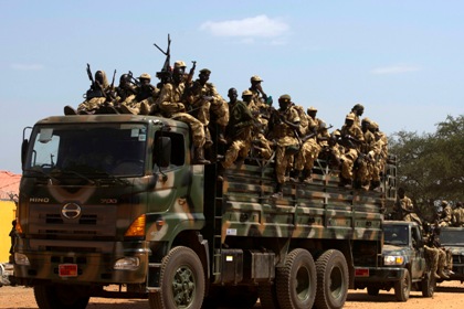 Солдаты в столице Южного Судана Джубе