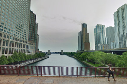 Вид на реку Чикаго в районе Стритервиль