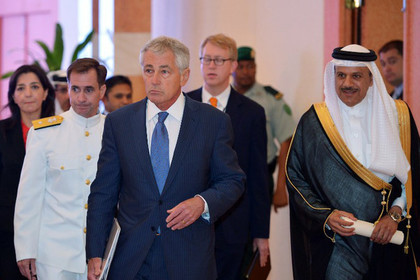 Встреча Чака Хейгела с министрами монархий Персидского залива