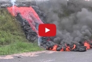 Огненный лавопад на Гавайях: видео очевидца