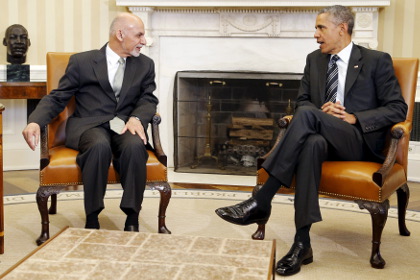 Ашраф Гани (слева) и Барак Обама