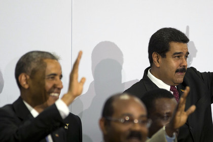 Барак Обама и Николас Мадуро