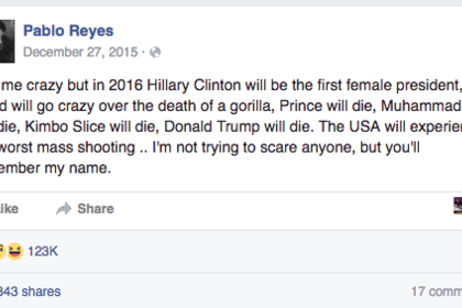 Пользователь Facebook притворился пророком и предсказал смерть Принса и Трампа