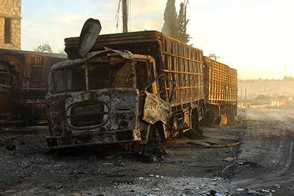 Минобороны сообщило о беспилотнике коалиции в районе атаки на гумконвой в Сирии