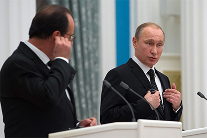 Объявлены темы предстоящей беседы Путина и Олланда в Париже