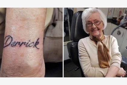 Британка впервые сделала татуировку в 82 года